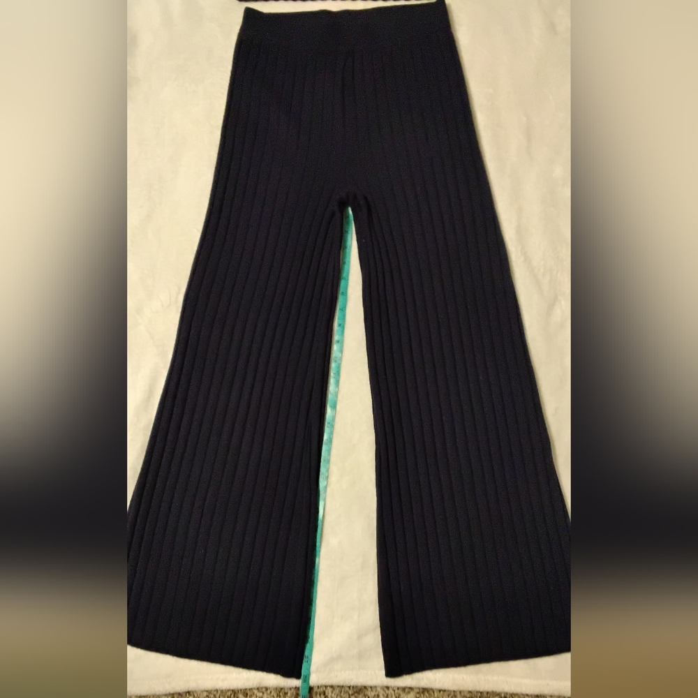Sincerely Jules Navy Blue Ribbed Pantsuit - Picture 2 of 4